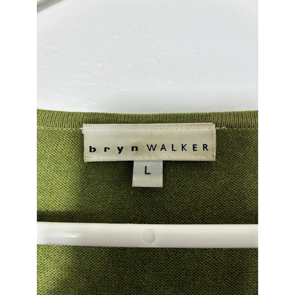 Bryn Walker Tinic Tank Top Sz Large Green 100% Cotton Cinched Front - Picture 2 of 9